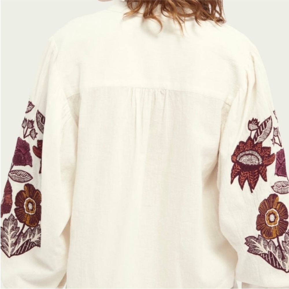 Scotch & Soda White Blouse with Emboidery